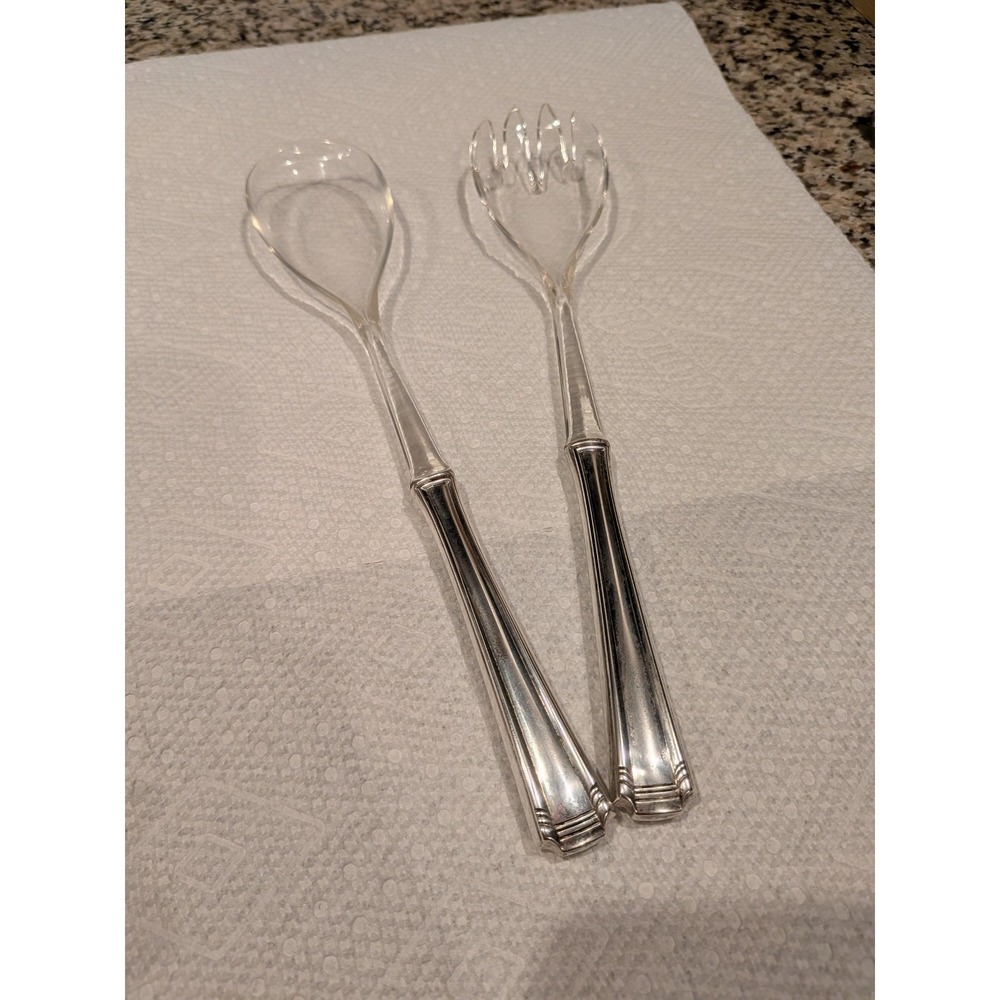 Westmorland John and Priscilla Sterling Silver Salad Serving Set Vintage 1940s